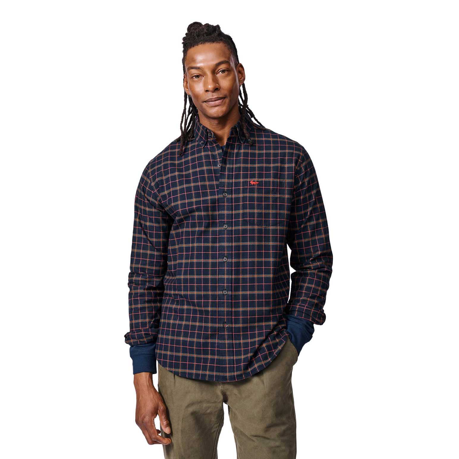 Aubin Merton Brushed Oxford Button Down Shirt